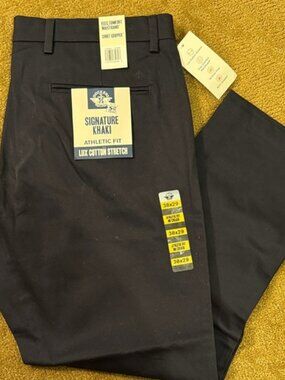 Signature Khaki Men's Athletic Fit Pants - Dark Blue